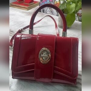 Glossy Burgundy Mini Bag